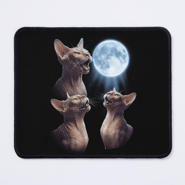 Item preview, Sphynx Howling Moon Art Cat Kitten Lover designed and sold by dian-rody-crest.