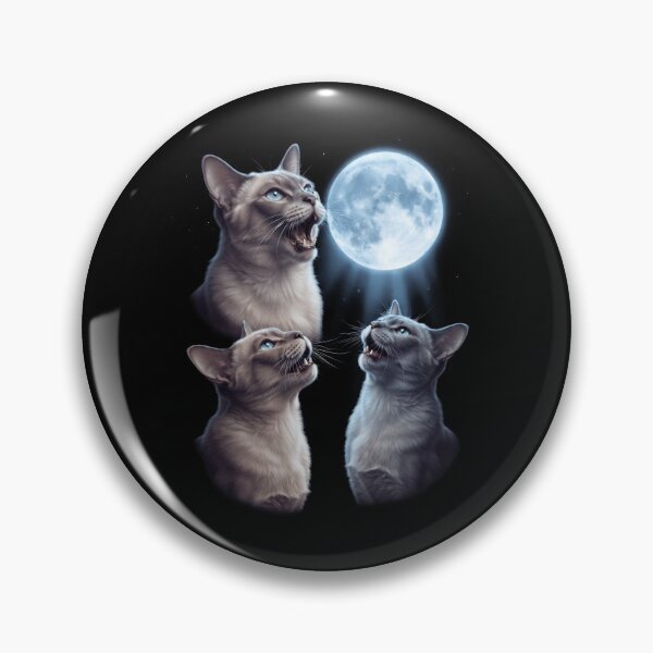 Item preview, Tonkinese Howling Moon Art Cat Kitten Lover designed and sold by dian-rody-crest.