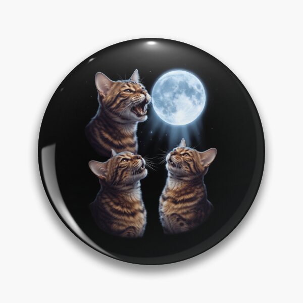 Item preview, Toyger Howling Moon Art Cat Kitten Lover designed and sold by dian-rody-crest.