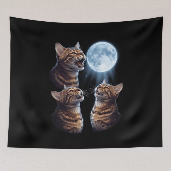 Item preview, Toyger Howling Moon Art Cat Kitten Lover designed and sold by dian-rody-crest.