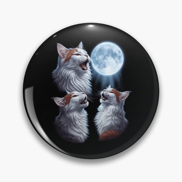 Item preview, Turkish Van Howling Moon Art Cat Kitten Lover designed and sold by dian-rody-crest.