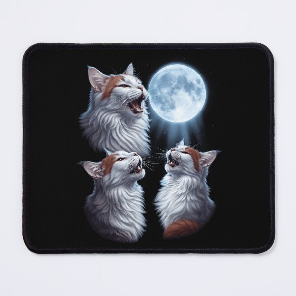 Item preview, Turkish Van Howling Moon Art Cat Kitten Lover designed and sold by dian-rody-crest.