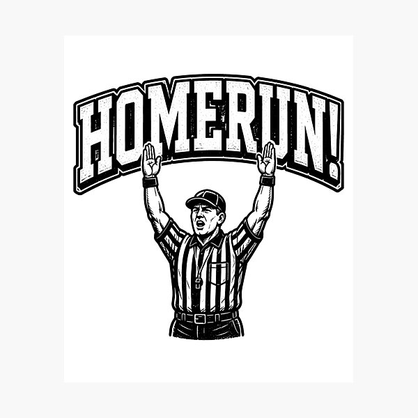 Item preview, Homerun Football Referee Baseball Funny Football Gear designed and sold by DynamicDesign.