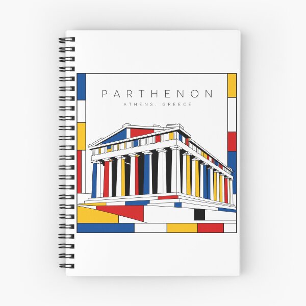 Item preview, Parthenon Mondrian Style Poster 3D designed and sold by CMYKStudio.