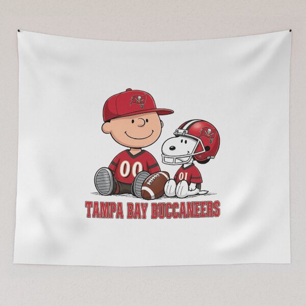Item preview, Snoopy And Charlie Brown Tampa Bay Buccaneers Football Fan designed and sold by CaneufeyCip.