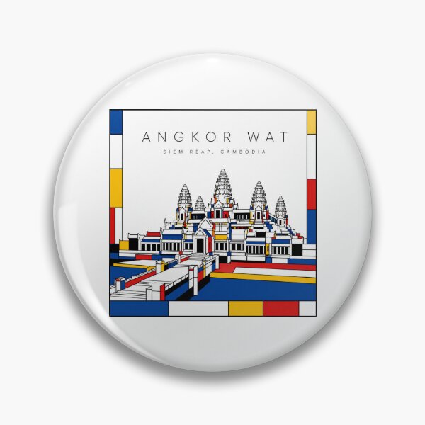 Item preview, Angkor Wat Mondrian Style Poster 3D designed and sold by CMYKStudio.