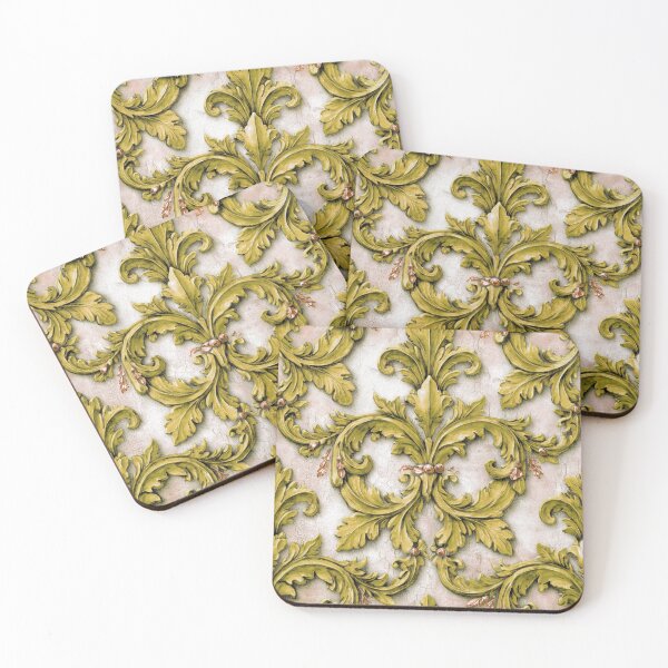 Item preview, Damask Flourish Gold Yellow designed and sold by Wordsmith-Cafe.