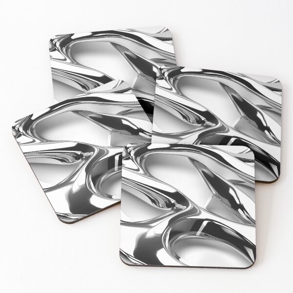 Item preview, Silvery Hues (Faux) Metallic Abstract High Gloss Design designed and sold by DEC02.