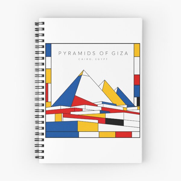 Item preview, Pyramids of Giza Mondrian Style Poster 3D designed and sold by CMYKStudio.