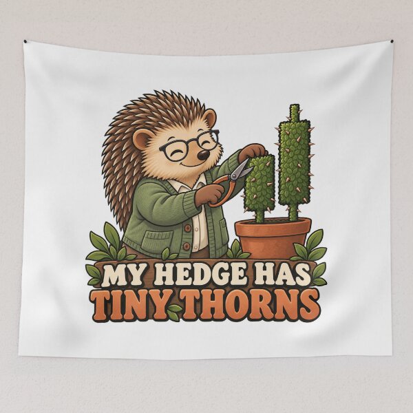 Item preview, My Hedge Has Tiny Thorns Funny Hedgehog Trader designed and sold by Bikivuno.