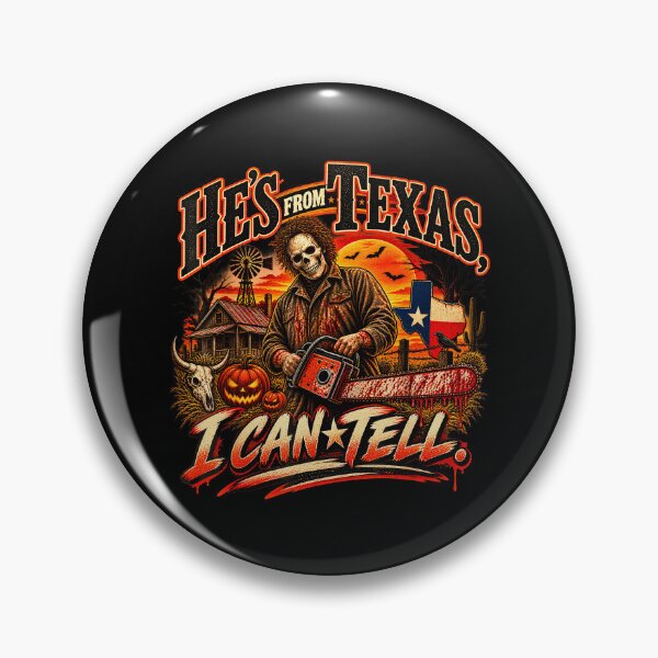 Item preview, Hes From Texas I Can Tell Halloween Skeleton Horror designed and sold by DaveBevitt.