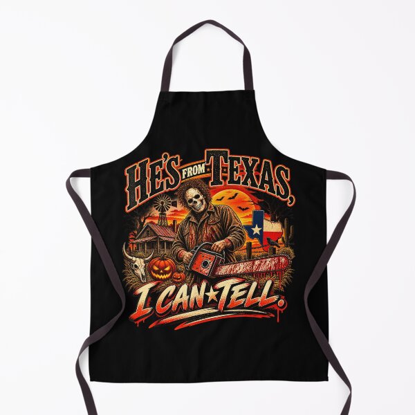 Item preview, Hes From Texas I Can Tell Halloween Skeleton Horror designed and sold by DaveBevitt.
