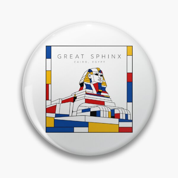 Item preview, Great Sphinx of Giza Mondrian Style Poster 3D designed and sold by CMYKStudio.