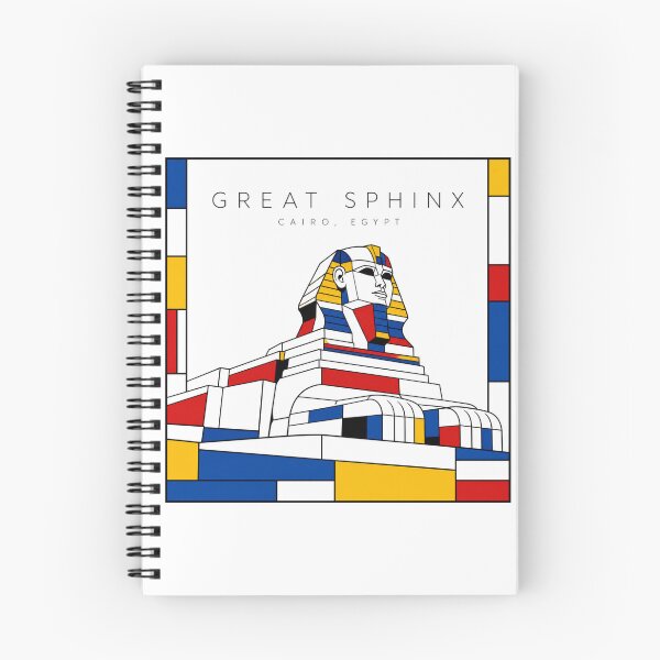 Item preview, Great Sphinx of Giza Mondrian Style Poster 3D designed and sold by CMYKStudio.