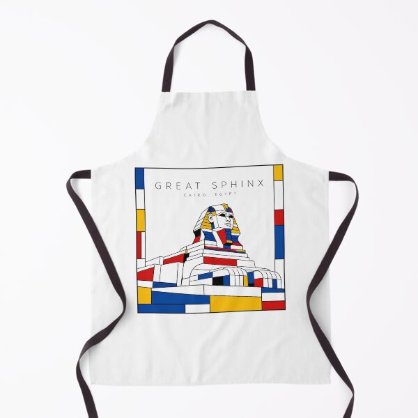 Item preview, Great Sphinx of Giza Mondrian Style Poster 3D designed and sold by CMYKStudio.
