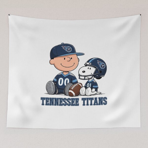 Item preview, Snoopy And Charlie Brown Tennessee Titans Football Fan designed and sold by CaneufeyCip.
