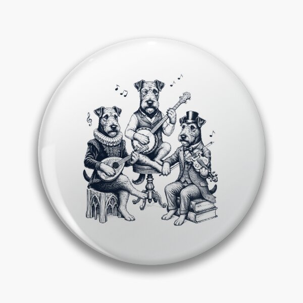 Item preview, Vintage Airedale Terrier Music Instrument Dog Lover designed and sold by dian-rody-crest.