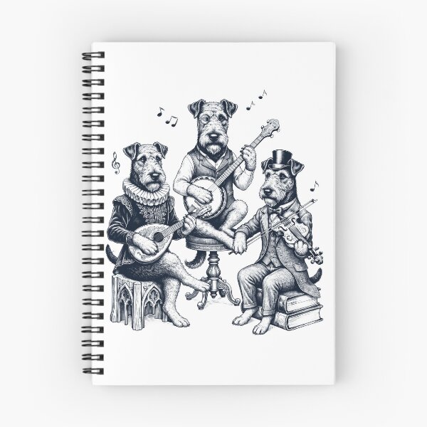Item preview, Vintage Airedale Terrier Music Instrument Dog Lover designed and sold by dian-rody-crest.