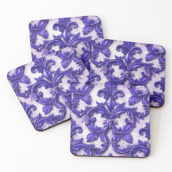 Item preview, Damask Flourish Purple designed and sold by Wordsmith-Cafe.