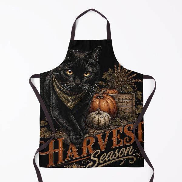 Item preview, Autumn Harvest Cat Gothic Folk Illustration Halloween designed and sold by OliviaHayesArt.