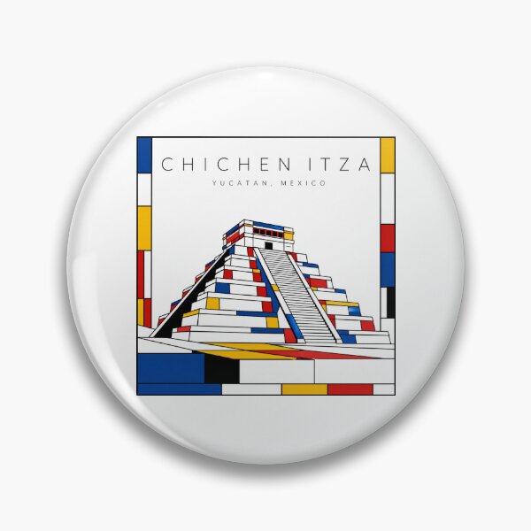 Item preview, Chichen Itza Mondrian Style Poster 3D designed and sold by CMYKStudio.