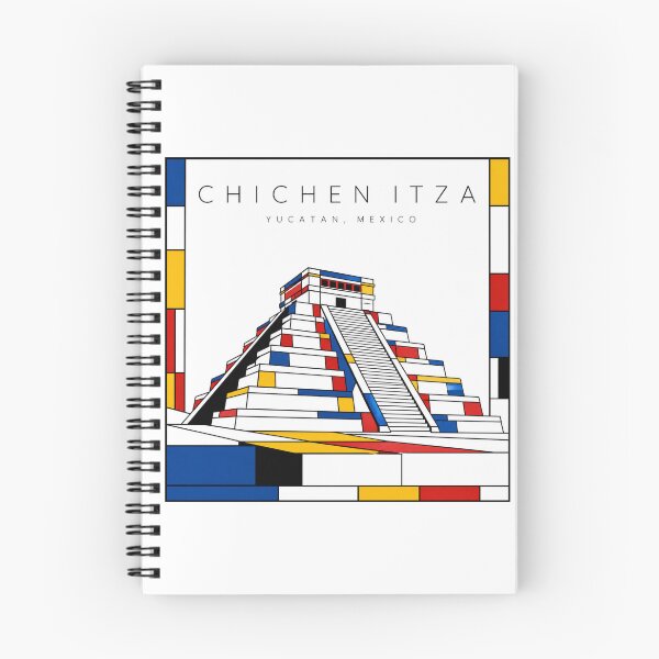 Item preview, Chichen Itza Mondrian Style Poster 3D designed and sold by CMYKStudio.