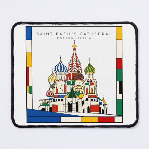 Item preview, Saint Basil's Cathedral Mondrian Style Poster 3D designed and sold by CMYKStudio.