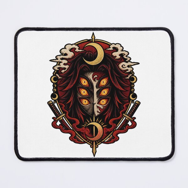 Item preview, Demon Eyes Kokushibo Anime Inspired Illustration with Intense Gaze designed and sold by wafflemememaker.