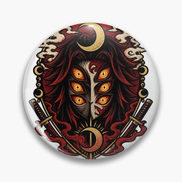 Item preview, Demon Eyes Kokushibo Anime Inspired Illustration with Intense Gaze designed and sold by wafflemememaker.