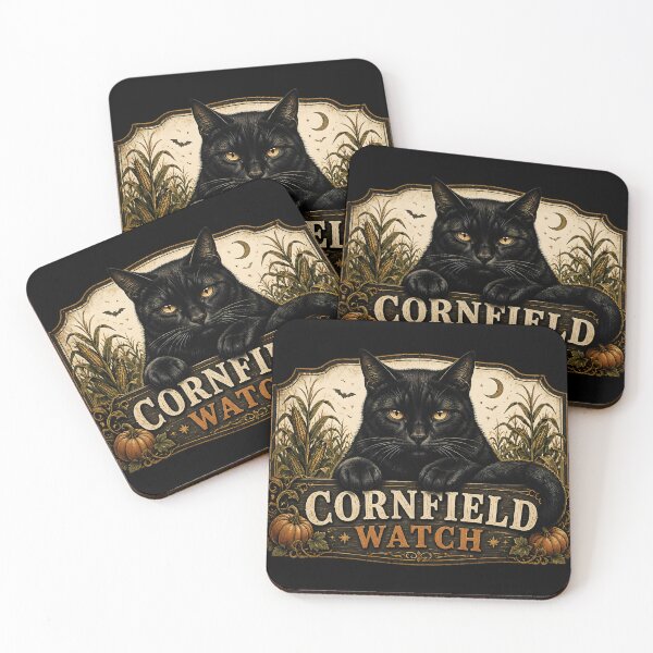 Item preview, Cornfield Cat Gothic Folk Illustration Halloween designed and sold by OliviaHayesArt.
