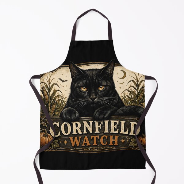 Item preview, Cornfield Cat Gothic Folk Illustration Halloween designed and sold by OliviaHayesArt.