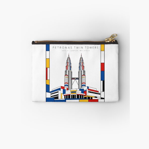 Item preview, Petronas Twin Towers Mondrian Style Poster 3D designed and sold by CMYKStudio.