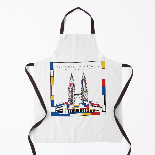 Item preview, Petronas Twin Towers Mondrian Style Poster 3D designed and sold by CMYKStudio.