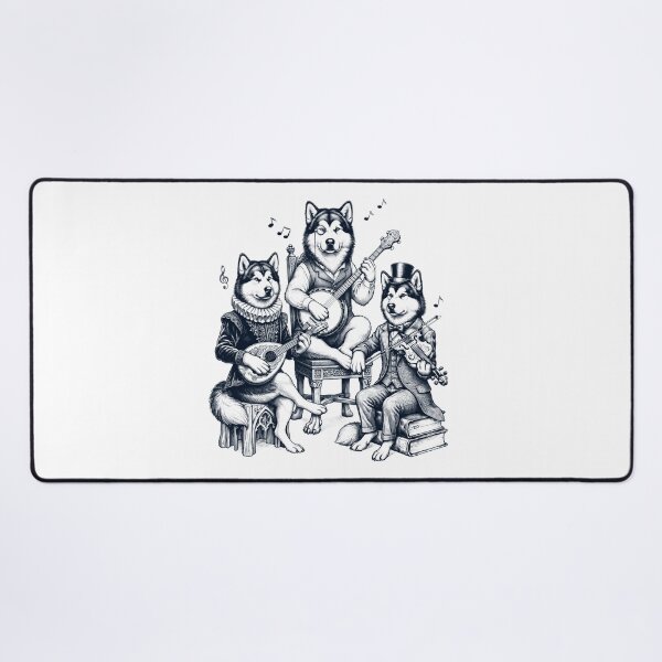 Item preview, Vintage Alaskan Malamute Music Instrument Dog Lover designed and sold by dian-rody-crest.