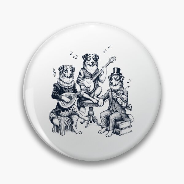 Item preview, Vintage Australian Shepherd Music Instrument Dog Lover designed and sold by dian-rody-crest.