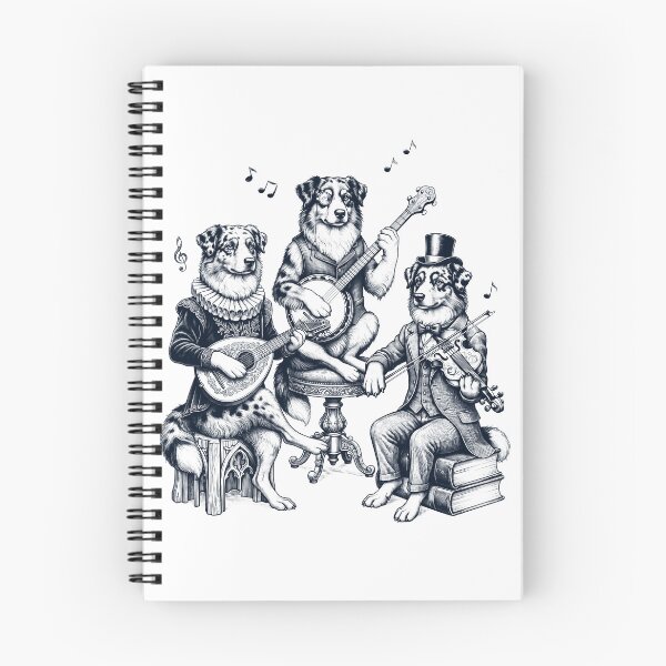 Item preview, Vintage Australian Shepherd Music Instrument Dog Lover designed and sold by dian-rody-crest.