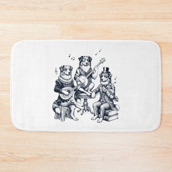 Item preview, Vintage Australian Shepherd Music Instrument Dog Lover designed and sold by dian-rody-crest.
