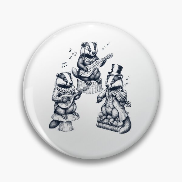 Item preview, Vintage Badger Music Instrument Animal Lover designed and sold by dian-rody-crest.