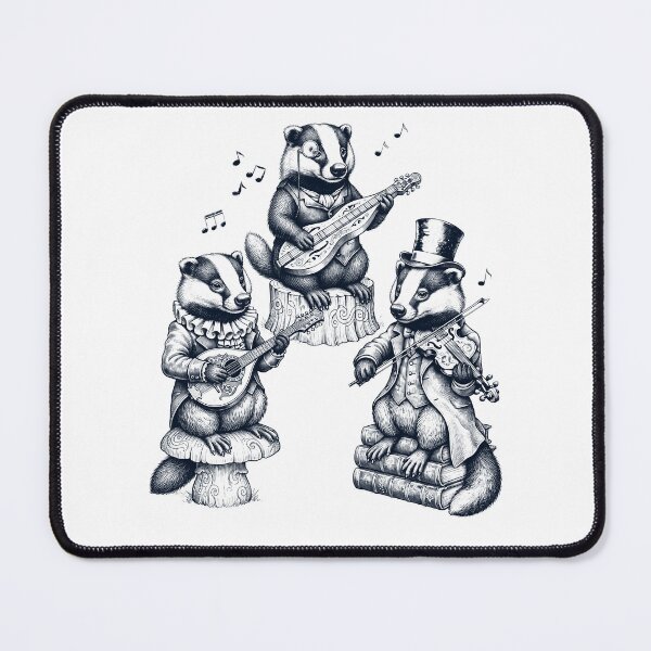 Item preview, Vintage Badger Music Instrument Animal Lover designed and sold by dian-rody-crest.