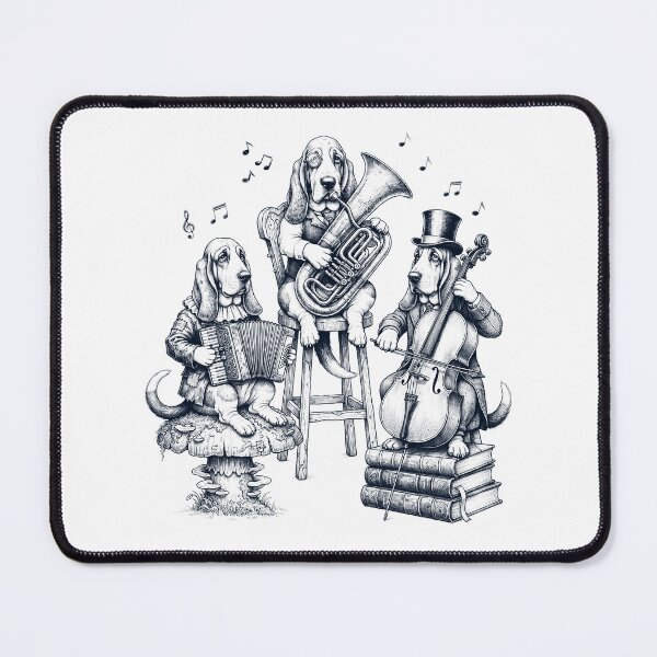 Item preview, Vintage Basset Hound Music Instrument Dog Lover designed and sold by dian-rody-crest.