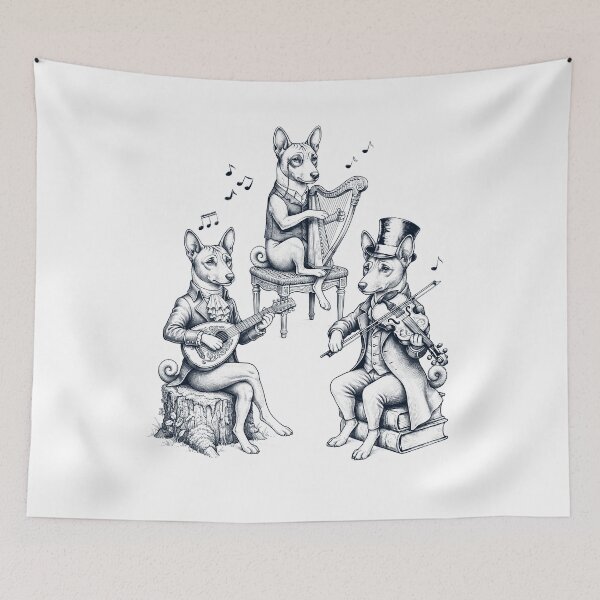 Item preview, Vintage Basenji Music Instrument Dog Lover designed and sold by dian-rody-crest.