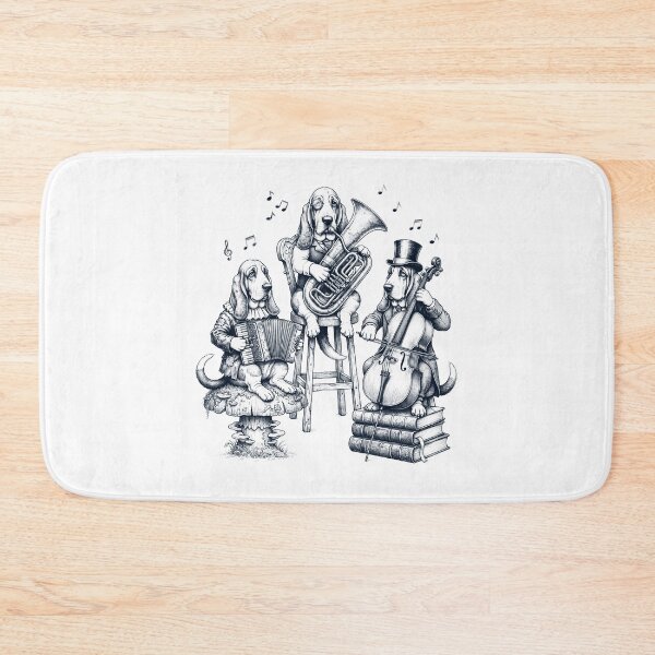 Item preview, Vintage Basset Hound Music Instrument Dog Lover designed and sold by dian-rody-crest.