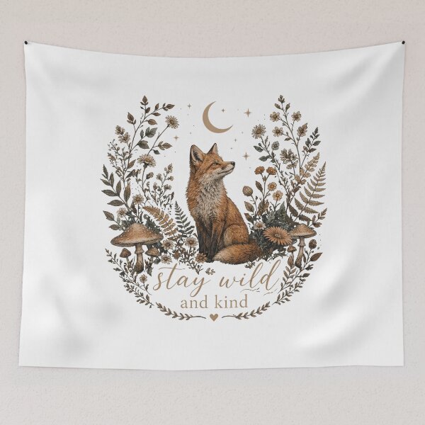 Item preview, Stay Wild and Kind Fox  designed and sold by BareCrack.
