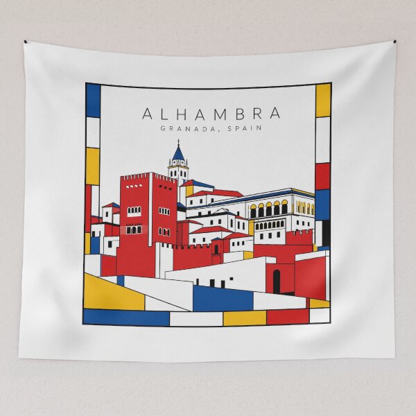 Item preview, Alhambra Mondrian Style Poster 3D designed and sold by CMYKStudio.