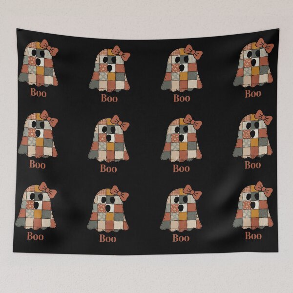 Item preview, Patchwork Ghost Boo Halloween Cute Vintage Fall Quilt Gift designed and sold by Zizo-DR44.
