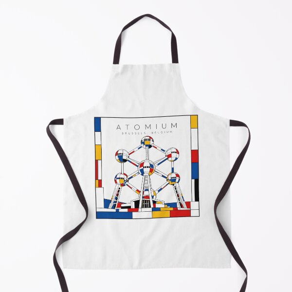 Item preview, Atomium Mondrian Style Poster 3D designed and sold by CMYKStudio.