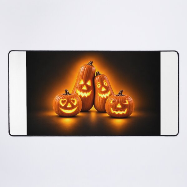 Item preview, Orange Halloween Pumpkins with Neon Glow designed and sold by DansCreations42.