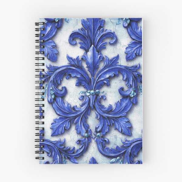 Item preview, Damask Flourish Royal Blue designed and sold by Wordsmith-Cafe.