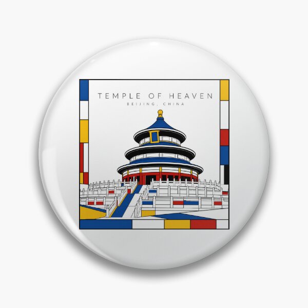 Item preview, Temple of Heaven Mondrian Style Poster 3D designed and sold by CMYKStudio.