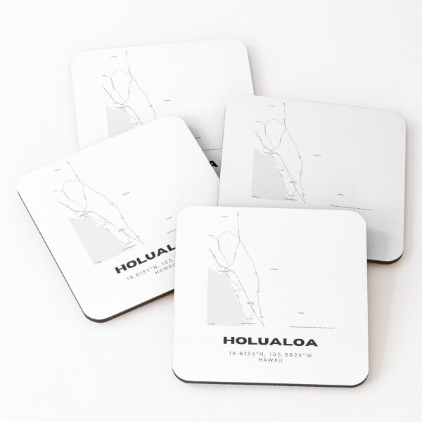 Item preview, Holualoa Hawaii Map | Minimalist Kona Big Island Location Design designed and sold by RM-Journey.